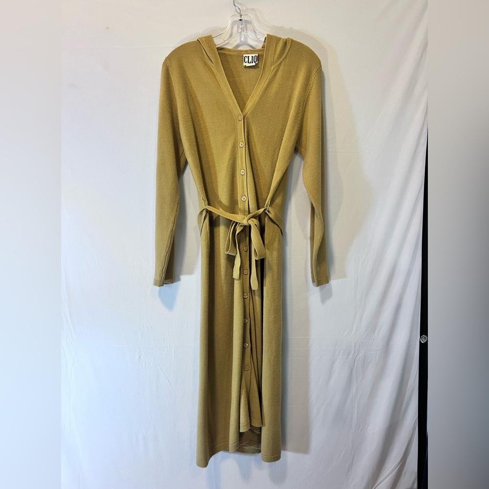 Clio Full Length cardigan sweater dress Long Sleeves Hoodie Chic Medium